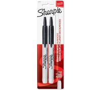 Sanford Sharpie Fine Point Retractable Permanent Markers, Pack of 2, Black
