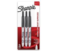 Sanford Sharpie Ultra Fine Point Retractable Permanent Markers 3/Pkg-Black,Packof1,