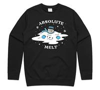 Sanfran Clothing Absolute Melt Christmas Sweatshirt Funny Melting Snowman Snow Man Gift Jumper Sweater Small/Black