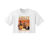 Sanfran Clothing Ainsley Harriott Homage Funny UK Gift TV Fan 90's Cook Legend Meme Crop Top Shirt Extra Large/White