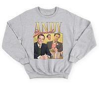 Sanfran Clothing Andy Bernard Homage Top Funny The US Office Legend Icon Michael Scott Jumper Sweater Medium/Light Grey