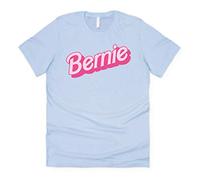 Sanfran Clothing Bernie Pink 2020 Sanders Funny USA Election Vote Feel The Bern T-Shirt Large/Light Blue