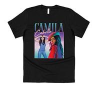 Sanfran Clothing Camila Cabello Homage Top Romance Tour Camilla Pop Music Havana Liar Senorita T-Shirt Small/Black