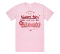 Sanfran Clothing Chicago's Best Italian Beef Sandwich Top The Bear Original Beef Berf T-Shirt XXL/Light Pink