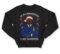 Sanfran Clothing Christmas Captain Raymond Holt Sweatshirt Top Funny Brooklyn Nine 99 Show Jumper Sweater Large/Black