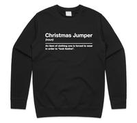 Sanfran Clothing Christmas Jumper Definition Top Xmas 2024 Funny Ugly Gift Bah Humbug Sarcasm Sarcastic Jumper Sweater Sweatshirt Large/Black