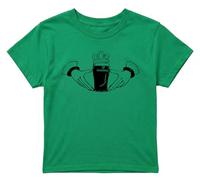Sanfran Clothing Claddagh Beer Irish Stout Baby Tee T-Shirt Top St Paddy's Day 4 Leaf Clover Lucky 7 Y2K 90s Youth Irish Green - Large