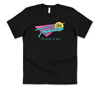 Sanfran Clothing Club Tropicana Tee Funny 80's Fancy Dress Party Retro Music George Neon T-Shirt Large/Black