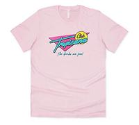 Sanfran Clothing Club Tropicana Tee Funny 80's Fancy Dress Party Retro Music George Neon T-Shirt Large/Light Pink