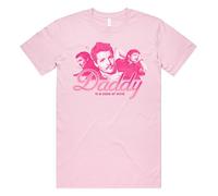 Sanfran Clothing Daddy is A State of Mind Top Pedro Pascal Funny Gift Adult Unisex Meme T-Shirt Medium/Light Pink