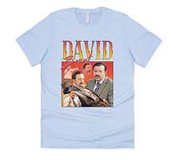 Sanfran Clothing David Brent Homage Top The Office Ricky Gervais Stephen Merchant UK TV Show Gareth Tim T-Shirt Large/Light Blue