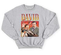 Sanfran Clothing David Brent Homage Top The Office Ricky Gervais Stephen Merchant UK TV Show Gareth Tim Jumper Sweater Medium/Light Grey