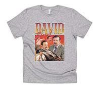 Sanfran Clothing David Brent Homage Top The Office Ricky Gervais Stephen Merchant UK TV Show Gareth Tim T-Shirt Large/Light Grey