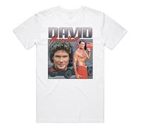Sanfran Clothing David Hasselhoff Homage Top Funny 80s Knight Rider Kitt Vintage Dad T-Shirt