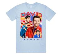 Sanfran Clothing David Tennant Homage Top 90's Retro TV Show Icon Legend Doctor Gift T-Shirt Small/Light Blue