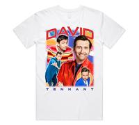 Sanfran Clothing David Tennant Homage Top 90's Retro TV Show Icon Legend Doctor Gift T-Shirt Small/White