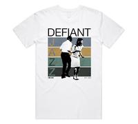 Sanfran Clothing Defiant Jazz Shirt Top Retro Vintage 90's TV Show Gift for Him Her T-Shirt Tee Medium/White
