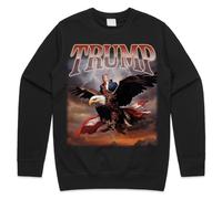 Sanfran Clothing Donald Trump Eagle Top Funny 2024 US President Election Campaign Merch America Jumper Sweater Small/Black