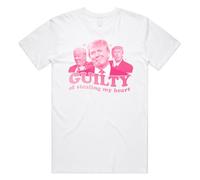 Sanfran Clothing Donald Trump Guilty of Stealing My Heart Top Funny 2024 US President USA Election Campaign T-Shirt 3XL / White