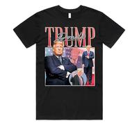 Sanfran Clothing Donald Trump Homage Top Funny 2024 US President Election Campaign Merch America T-Shirt Small/Black