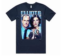 Sanfran Clothing Elliot & Olivia Homage Top US TV Show Law and Order Benson Stabler Gift Mens Womens T-Shirt Large/Navy Blue