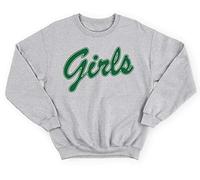 Sanfran Clothing Girls Friends Retro Top 90s 90's Vintage Rachel Monica TV Show Jumper Sweater Medium/Light Grey