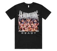 Sanfran Clothing Gladiators Homage Top 90s TV Show Gift Retro Wolf Mens Women's T-Shirt 5XL / Black
