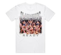 Sanfran Clothing Gladiators Homage Top 90s TV Show Gift Retro Wolf Mens Women's T-Shirt Medium/White