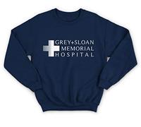 Sanfran Clothing Grey and Sloan Memorial Hospital Top Funny Grey's Anatomy TV Show Jumper Sweater Large/Navy Blue