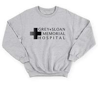 Sanfran Clothing Grey and Sloan Memorial Hospital Top Funny Grey's Anatomy TV Show Jumper Sweater XXL/Light Grey