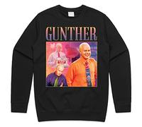 Sanfran Clothing Gunther Homage Top Friends Rachel Ross Monica Chandler Central TV Sitcom Show Jumper Sweater Medium/Black