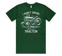 Sanfran Clothing I Don't Snore I Dream I Am A Tractor Top Mens Funny Farmer Farming Gift Dad T-Shirt XXL/Forest Green