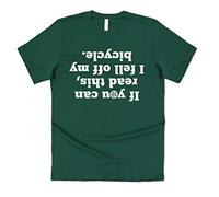 Sanfran Clothing If You Can Read This I Fell Off My Bicycle Top Funny Mens Dad Joke Humour Bike T-Shirt Medium/Green
