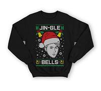 Sanfran Clothing Jin-gle Bells Jin Kpop Christmas Funny Xmas Kim Seok Jingle K pop Jumper Sweater Extra Large/Black