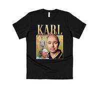 Sanfran Clothing Karl Pilkington Homage Funny UK TV Icon Legend 90's Idiot Abroad T-Shirt Small/Black