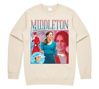 Sanfran Clothing Kate Middleton Homage Top Catherine Princess Wales Royal Vintage Jumper Sweater