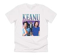 Sanfran Clothing Keanu Reeves Homage Top Funny Icon Legend Retro 90's 80's Gift Meme T-Shirt Medium/White