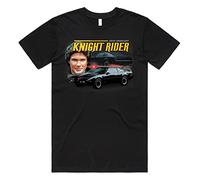 Sanfran Clothing Knight Rider Homage Top 80s 90s David Hasselhoff Vintage Kitt Gift T-Shirt Large/Black