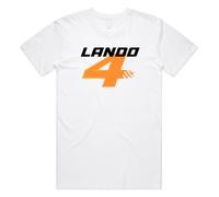 Sanfran Clothing Lando 4 Top Formula Motorsport Racing Sports Car Gift Idea Unisex T-Shirt Tee XXL/White
