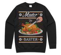 Sanfran Clothing Master Baster Christmas Top Funny Rude Dad Joke Xmas Joke Chef Cook Baste Turkey Jumper Sweater Sweatshirt 5XL / Black
