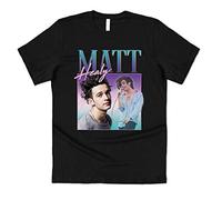 Sanfran Clothing Matty Healy Homage Top 1975 Singer Band Fan Ugh World Tour T-Shirt Medium/Black