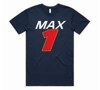 Sanfran Clothing Max 1 Top Formula Motorsport Racing Sports Car Gift Idea Unisex T-Shirt Tee Small/Navy