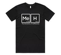 Sanfran Clothing Meh The Elements of Indifference Top Funny Joke Nerd Geek Science Chemistry Gift T-Shirt Small/Black