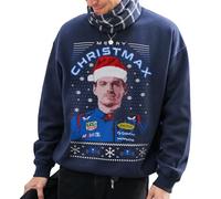 Sanfran Clothing Merry Christmas Max Christmas Jumper Formula Motorsport Racing Sports Car Gift Idea Adult Kids Youth Unisex Sweater Sweatshirt Medium/Navy Blue