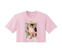 Sanfran Clothing Mr Blobby Homage Top Funny UK Tribute Gift for TV 90's Icon Legend Noel Crop Top Shirt Small/Light Pink
