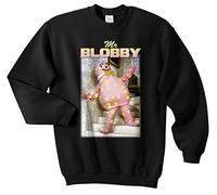 Sanfran Clothing Mr Blobby Homage Top Funny UK Tribute Gift for TV 90's Icon Legend Noel Jumper Sweater Small/Black