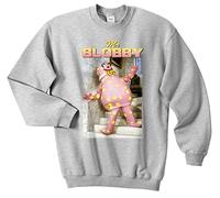 Sanfran Clothing Mr Blobby Homage Top Funny UK Tribute Gift for TV 90's Icon Legend Noel Jumper Sweater Large/Light Grey