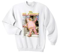 Sanfran Clothing Mr Blobby Homage Top Funny UK Tribute Gift for TV 90's Icon Legend Noel Jumper Sweater Extra Large/White
