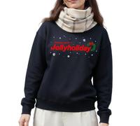Sanfran Clothing Nothing Beats A Jolly Holiday Christmas Jumper Jet2 Jet 2 Funny Ugly Xmas Office Party Unisex Sweater Sweatshirt Large/Black