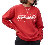 Sanfran Clothing Nothing Beats A Jolly Holiday Christmas Jumper Jet2 Jet 2 Funny Ugly Xmas Office Party Unisex Sweater Sweatshirt Small/Red